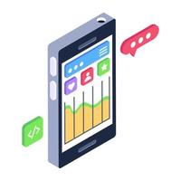 An icon design of mobile applications vector