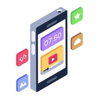 An icon design of mobile applications vector