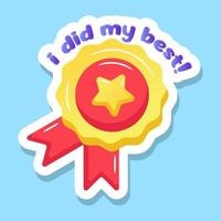 A best  badge flat sticker vector