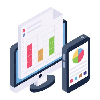 An icon of business documentation in isometric design vector