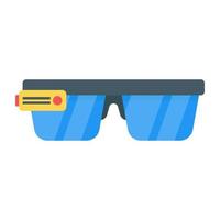 gafas inteligentes en un icono de diseño plano vector