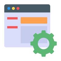 Unique flat icon of web Settings vector