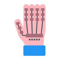 Unique flat icon of robotic hand vector