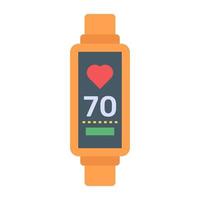 Smart watch in flat icon, editable vector