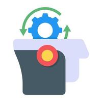 Artificial intelligence in flat icon vector