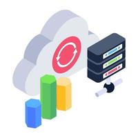 Icon of server content in isometric style vector