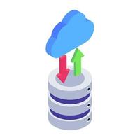 Icon of server content in isometric style vector