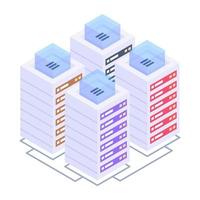 Icon of server content in isometric style vector