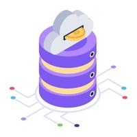 Icon of server content in isometric style vector