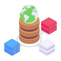 Icon of big data in isometric design vector