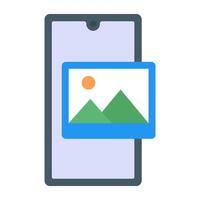 Phone gallery flat trendy icon vector