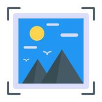 Image processing flat icon vector