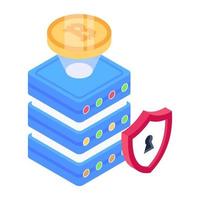 Icon of big data in isometric design vector