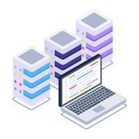 Icon of big data in isometric design vector