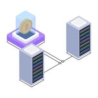 Icon of big data in isometric design vector