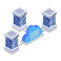 Icon of big data in isometric design vector