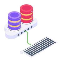 Icon of big data in isometric design vector