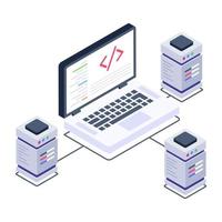 Icon of big data in isometric design vector