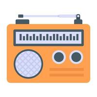 Fm radio flat icon, editable vector