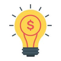 Trendy unique flat icon of smart bulb vector