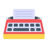 Trendy unique icon of typewriter in flat icon vector
