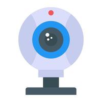 flat design icon of webcam vector