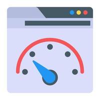 Trendy flat icon of web speed, editable vector