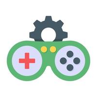 Game development flat icon, editable vector