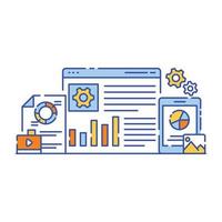 Illustration vector design of data mining.