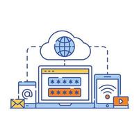 Illustration vector design of data mining.