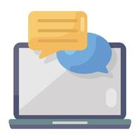 Discussion forum icon in modern flat style vector