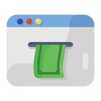 An icon of web money in modern flat style vector