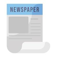 Style of newspaper in modem flat vector