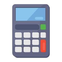 Adding machine, editable flat vector of calculator