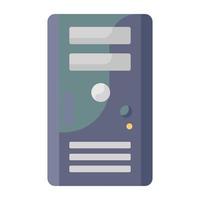 A hardware device system unit flat icon vector