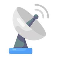 Artificial satellite icon in flat style vector