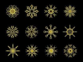 Gold Borders Elements Set Collection, ornament Vector