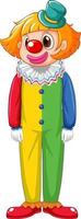 Colourful clown cartoon character vector