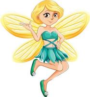 Fantastic fairy girl cartoon character vector