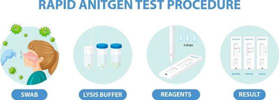 Covid 19 testing with antigen test kit vector