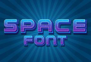 Space font logo on space background vector