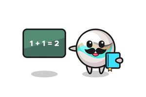 Illustration of marble toy character as a teacher vector