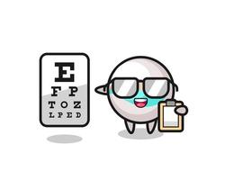 Illustration of marble toy mascot as an ophthalmology vector