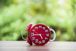 Red and green clock photo