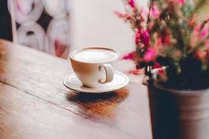 Hello in the morning with aromatic coffee I love coffee I like the taste of coffee Aroma of coffee photo