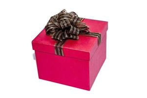 Gift box on white background photo