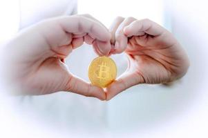 Bitcoin Cryptocurrency Digital BTC Coin Technology Internet Technology Modern Business Concepts To buy a line photo
