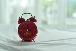 Colorful alarm clock in the morning photo