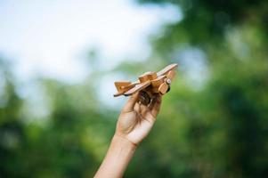 manos y avión es lo que amo. foto