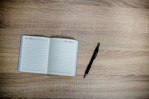 Notebooks and black pens photo